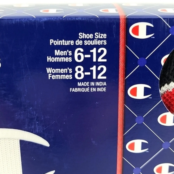 Champion Unisex 6 Pairs Sports Crew Socks Black Double Dry  Arch Support Cushion - Picture 3 of 8